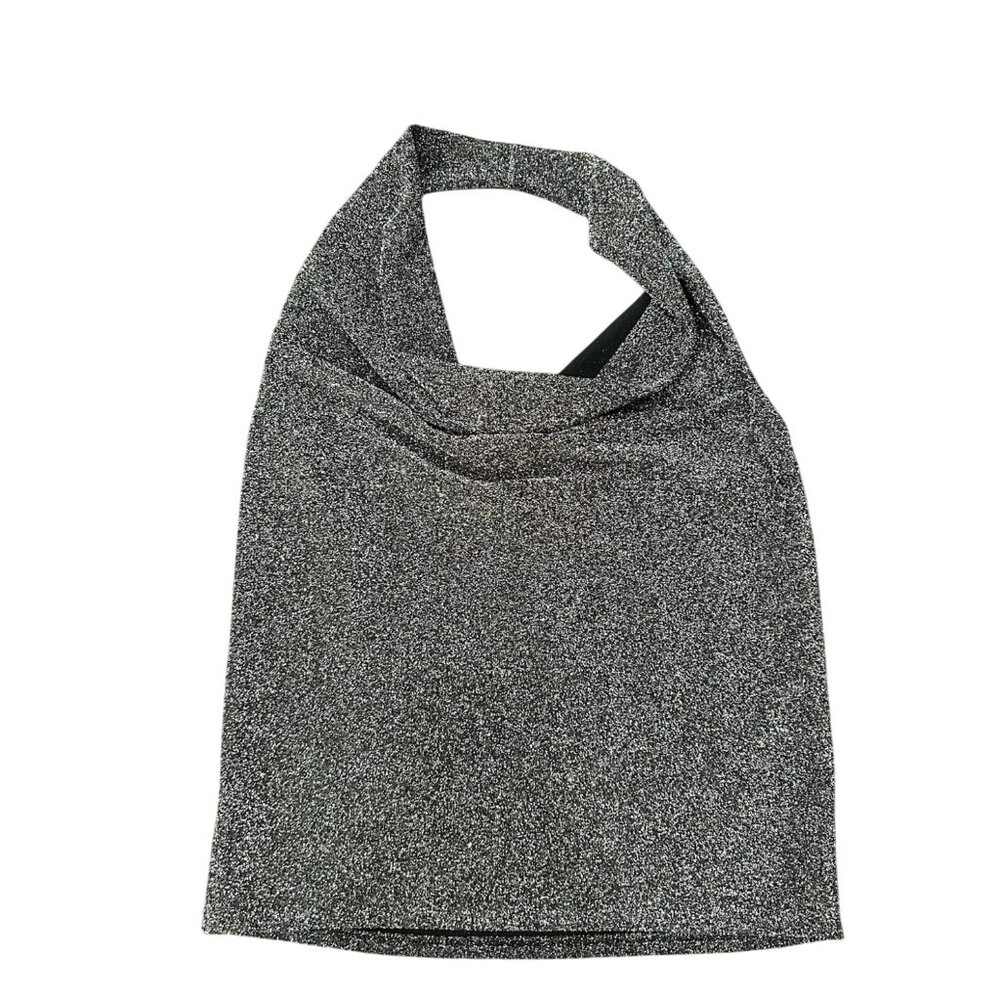 Express Silver Sparkly Halter Neck Top Size S Cocktail Dressy NWT